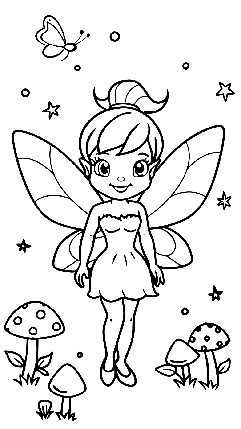 Página para colorear de Tinkerbell